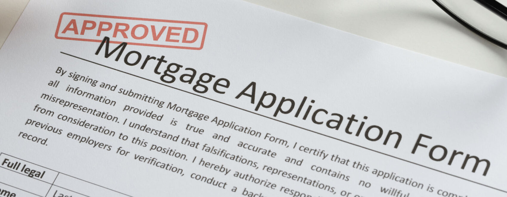 Image of a mortgage application